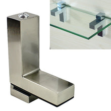 Load image into Gallery viewer, 3-24mm F Type Brushed Zinc Alloy Fixed Clip Glass Wood Layer Board Bracket, 3-24mm Brushed