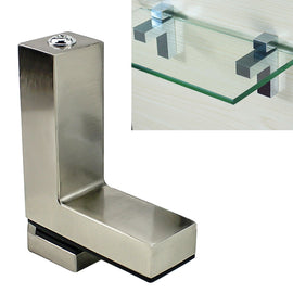 3-24mm F Type Brushed Zinc Alloy Fixed Clip Glass Wood Layer Board Bracket, 3-24mm Brushed
