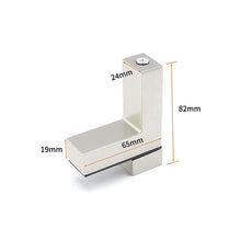 Load image into Gallery viewer, 3-24mm F Type Brushed Zinc Alloy Fixed Clip Glass Wood Layer Board Bracket, 3-24mm Brushed