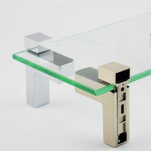 Load image into Gallery viewer, 3-24mm F Type Glossy Polished  Zinc Alloy Fixed Clip Glass Wood Layer Board Bracket, 3-24mm Glossy