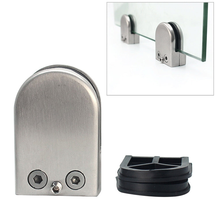 15-20mm Concave Curved Bottom Matte Polished 201 Stainless Steel Fixed Clip Railing Glass Wood Layer Board Clamp Bracket, 15-20mm, Curved Bottom, 201 Stainless Steel