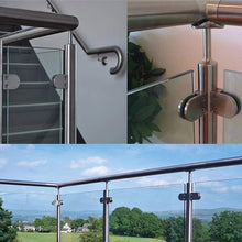 Load image into Gallery viewer, 5-8mm Flat Bottom Matte Polished 304 Stainless Steel Fixed Clip Railing Glass Wood Layer Board Clamp Bracket, 5-8mm, Flat Bottom, 304 Stainless Steel