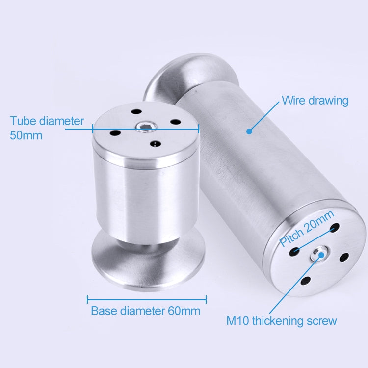 Stainless Steel Wire Drawing Thickened Column Sofa Furniture Cabinet Foot, Height: 80mm, 80mm