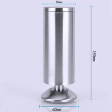 Load image into Gallery viewer, Stainless Steel Wire Drawing Thickened Column Sofa Furniture Cabinet Foot, Height: 150mm, 150mm