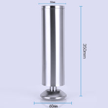 Load image into Gallery viewer, Stainless Steel Wire Drawing Thickened Column Sofa Furniture Cabinet Foot, Height: 350mm, 350mm