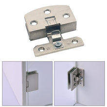 Load image into Gallery viewer, Open Hole Free Brushed Surface Glass Hinge, Size: L, 8-10mm, L