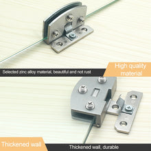Load image into Gallery viewer, Open Hole Free Brushed Surface Glass Hinge, Size: S, 3-7mm, S