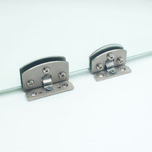 Load image into Gallery viewer, Open Hole Free Brushed Surface Glass Hinge, Size: S, 3-7mm, S