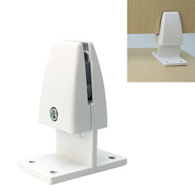 Load image into Gallery viewer, T Shape Aluminum Alloy Office Desktop Screen Fixing Clip Partition Clip (White), T Shape (White)