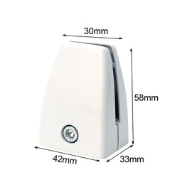 Flat Shape Aluminum Alloy Office Desktop Screen Fixing Clip Partition Clip (White), Flat Shape (White)