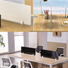 Load image into Gallery viewer, Flat Shape Aluminum Alloy Office Desktop Screen Fixing Clip Partition Clip (White), Flat Shape (White)