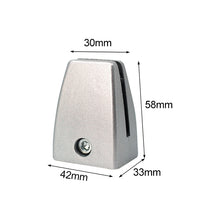 Load image into Gallery viewer, Flat Shape Aluminum Alloy Office Desktop Screen Fixing Clip Partition Clip (Silver), Flat Shape (Silver)