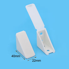 Load image into Gallery viewer, 100 PCS Plastic Thickened Corner Connector Furniture Right Angle Board Bracket with Cover, Size: L, Size: L