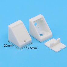 Load image into Gallery viewer, 200 PCS Plastic Thickened Detachable Corner Connector Furniture Right Angle Board Bracket with Cover, Size: S (White), With Cover, Size: S (White)