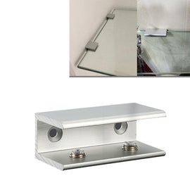 Double Hole Aluminum Alloy Glass Fixing Clip, L, 16mm, L, 16mm