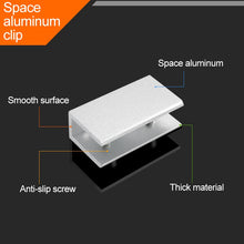 Load image into Gallery viewer, Double Hole Aluminum Alloy Glass Fixing Clip, L, 16mm, L, 16mm