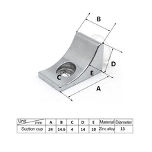 Load image into Gallery viewer, 30 PCS Large Right Angle Thickened Zinc Alloy Bright Layer Sucker Plate Bracket, Weight: 12.2g, Large Right Angle