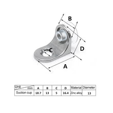 Load image into Gallery viewer, 100 PCS Round Thickened Zinc Alloy Bright Layer Sucker Plate Bracket, D, Weight: 4.2g, Round, D