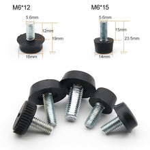Load image into Gallery viewer, 100 PCS Adjustable Foot Pad Furniture Screw Support Stub, M6x12, M6x12