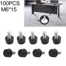 Load image into Gallery viewer, 100 PCS Adjustable Foot Pad Furniture Screw Support Stub, M6x15, M6x15