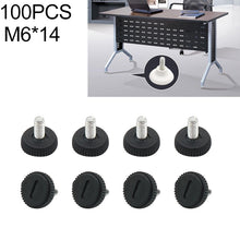 Load image into Gallery viewer, 100 PCS Adjustable Foot Pad Furniture Screw Support Stub, M6x14, M6x14