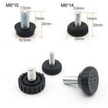Load image into Gallery viewer, 100 PCS Adjustable Foot Pad Furniture Screw Support Stub, M6x14, M6x14
