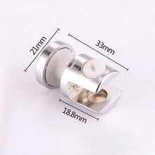 Load image into Gallery viewer, 10 PCS Zinc Alloy Bright Fixed Bracket Connection 8mm Cylindrical Glass Fixing Clamp with Base, 8mm Cylindrical, with Base