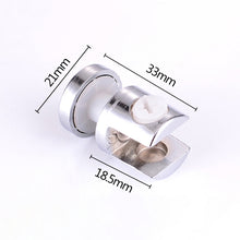 Load image into Gallery viewer, 10 PCS Zinc Alloy Bright Fixed Bracket Connection 12mm Cylindrical Glass Fixing Clamp with Base, 12mm Cylindrical, with Base