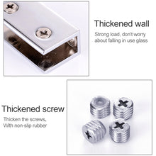 Load image into Gallery viewer, 10 PCS Zinc Alloy Bright Fixed Bracket Connection 12mm Cylindrical Glass Fixing Clamp with Base, 12mm Cylindrical, with Base