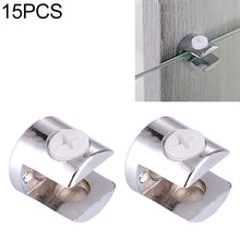 Load image into Gallery viewer, 15 PCS Zinc Alloy Bright Fixed Bracket Connection 12mm Cylindrical Glass Fixing Clamp, 12mm Cylindrical