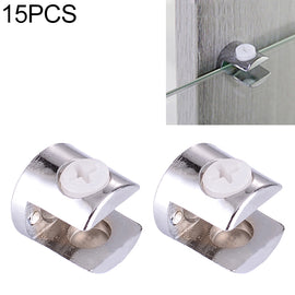 15 PCS Zinc Alloy Bright Fixed Bracket Connection 12mm Cylindrical Glass Fixing Clamp, 12mm Cylindrical