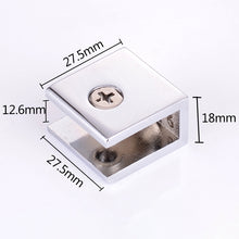 Load image into Gallery viewer, Zinc Alloy Bright Fixed Bracket Connection Square Glass Fixing Clamp, Size: L, Square, Size: L