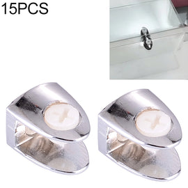 15 PCS Zinc Alloy Bright Fixed Bracket Connection Nail Glass Fixing Clamp, Nail