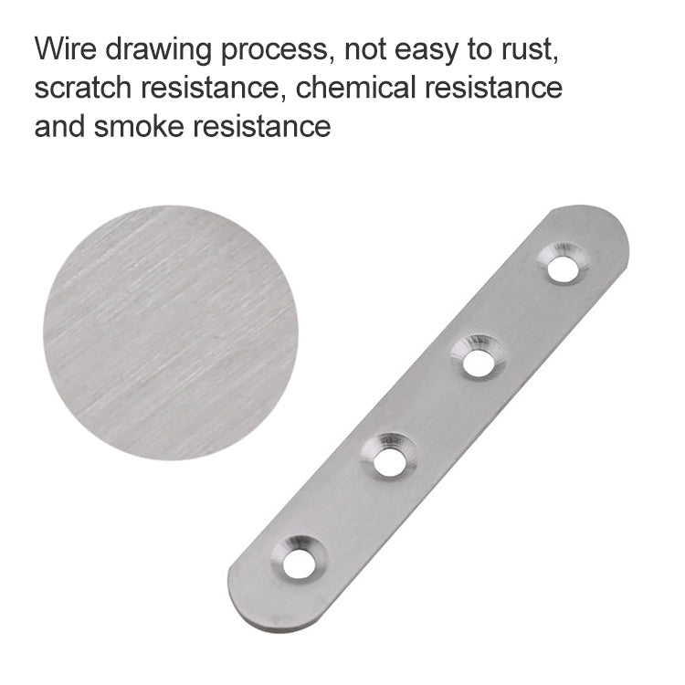 40 PCS Stainless Steel Connection Code Straight Connecting Piece, Number: 4, 4
