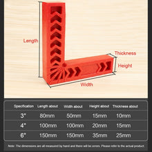 Load image into Gallery viewer, 4 Inch Plastic 90 Degree Woodworking Auxiliary Positioner Square Ruler Fixing Tool, 4 Inch