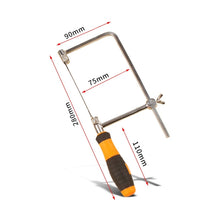 Load image into Gallery viewer, U Shape Hacksaw with Blades for Metal / Wood / Plastic Tube / Wire DIY Hand Tool Portable Woodworking Saw, Width: 105mm, Size: Large
