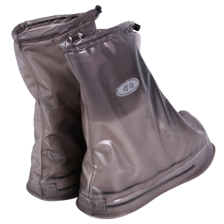 Fashion PVC Non-slip Waterproof Thick-soled Shoe Cover Size: L, Size: L