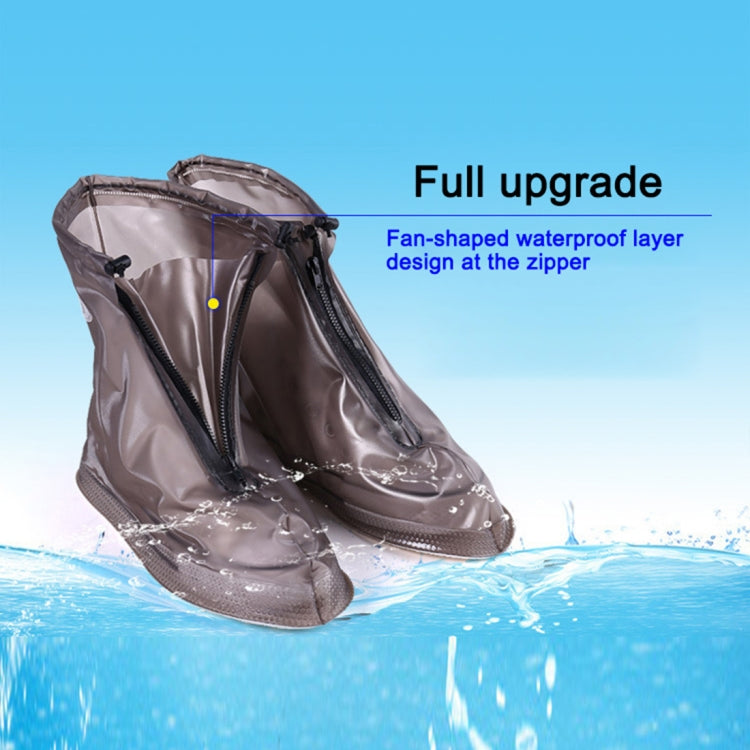 Fashion PVC Non-slip Waterproof Thick-soled Shoe Cover Size: L, Size: L