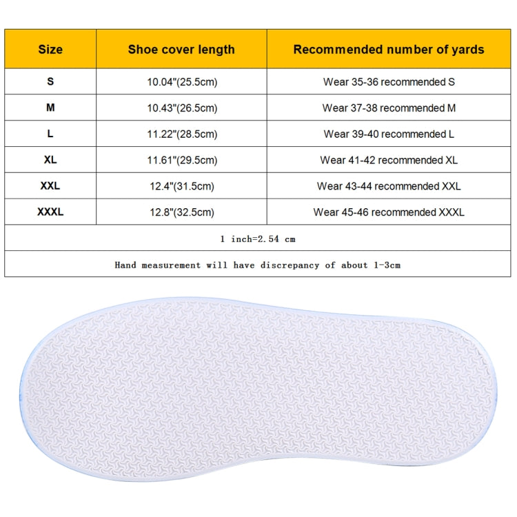 Fashion PVC Non-slip Waterproof Thick-soled Shoe Cover Size: L, Size: L