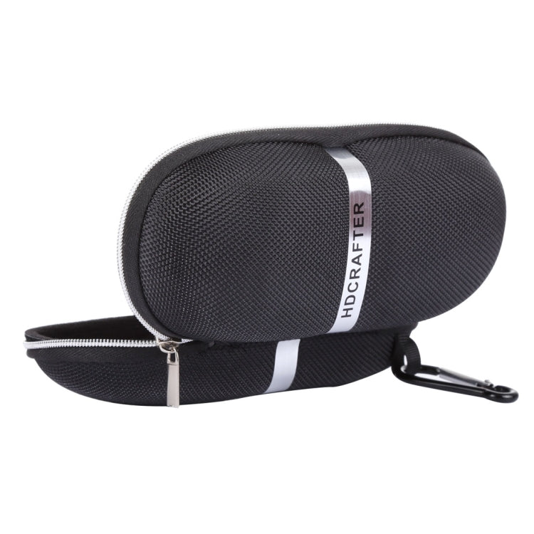 HDCRAFTER E-001 Sunglasses Zipper Style Solid Glasses Protection Case + Microfiber Cloth, Size: 16*7*4cm