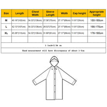 Load image into Gallery viewer, Fashion Adult Lightweight EVA Transparent Frosted Raincoat Big Hat With Pocket Size: M, Size: M
