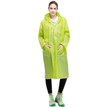 Load image into Gallery viewer, Fashion Adult Lightweight EVA Transparent Frosted Raincoat Big Hat With Pocket Size: M, Size: M