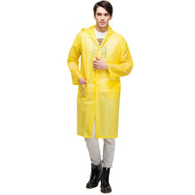 Load image into Gallery viewer, Fashion Adult Lightweight EVA Transparent Frosted Raincoat Big Hat With Pocket Size: M, Size: M