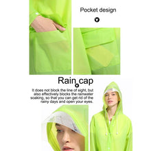 Load image into Gallery viewer, Fashion Adult Lightweight EVA Transparent Frosted Raincoat Big Hat With Pocket Size: L