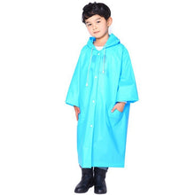 Load image into Gallery viewer, Fashion Children Lightweight EVA Transparent Frosted Raincoat Big Hat With Pocket Size: XL, Size: XL