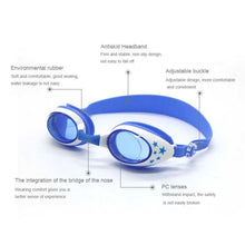 Load image into Gallery viewer, Star Pattern Anti-fog Silicone Swimming Goggles with Ear Plugs for Children