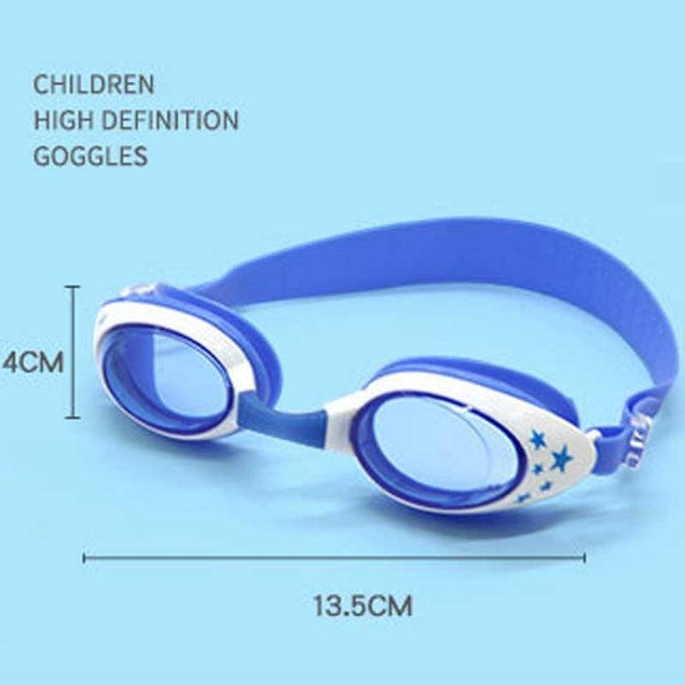 Star Pattern Anti-fog Silicone Swimming Goggles with Ear Plugs for Children