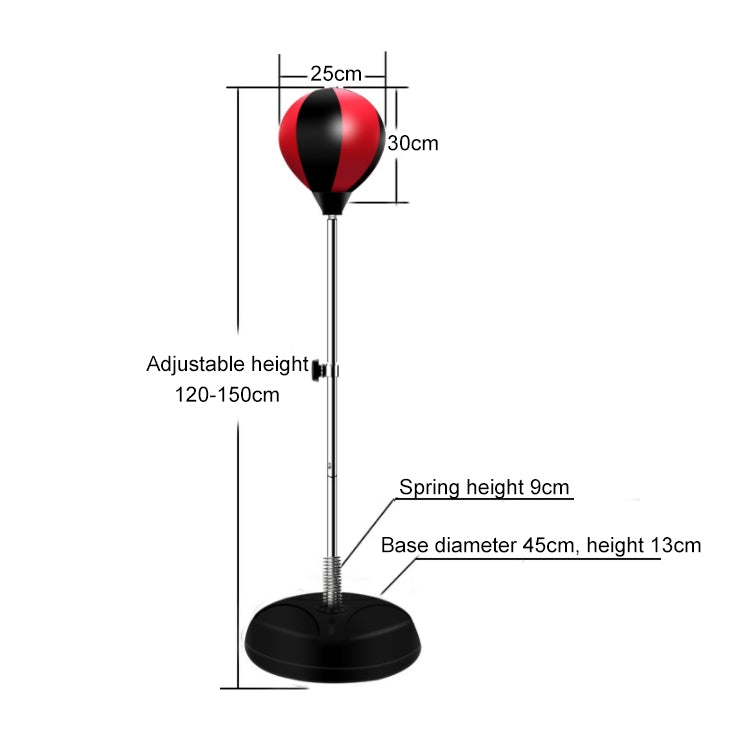 Children Base Version Height Adjustable Vertical PU Leather Vent Ball Boxing Speed Ball Family Fitness Equipment with Gloves