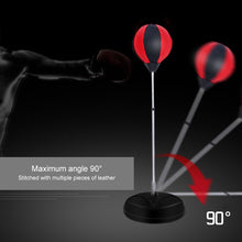 Load image into Gallery viewer, Children Base Version Height Adjustable Vertical PU Leather Vent Ball Boxing Speed Ball Family Fitness Equipment with Gloves