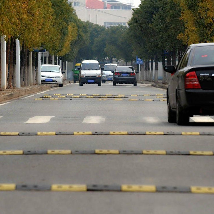 Pair Of Special Round Heads For Rubber Speed Bumps, Diameter: 40cm, Round Head Diameter: 40cm